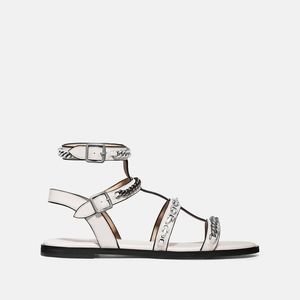 Coach Haddie gladiator sandals white and silver 5.5